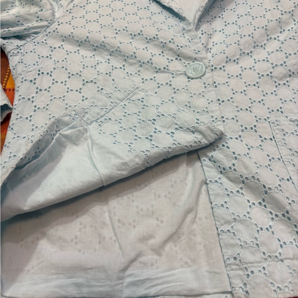 Pendleton Light Blue Eyelets Blazer - image 7